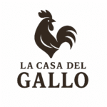Logotipo oficial de La Casa del Gallo, tienda especializada en productos y accesorios para gallos y aves.